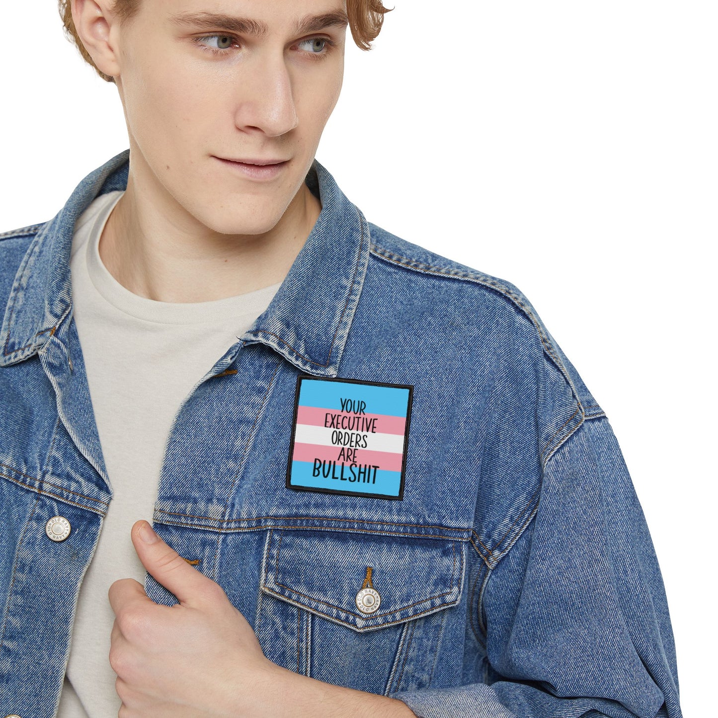 Trans Rights Iron-On Patches for Advocacy, DIY Fashion Embellishments, Statement Accessories, Unique Gifts for Friends, Adult & LGBTQ+ Pride