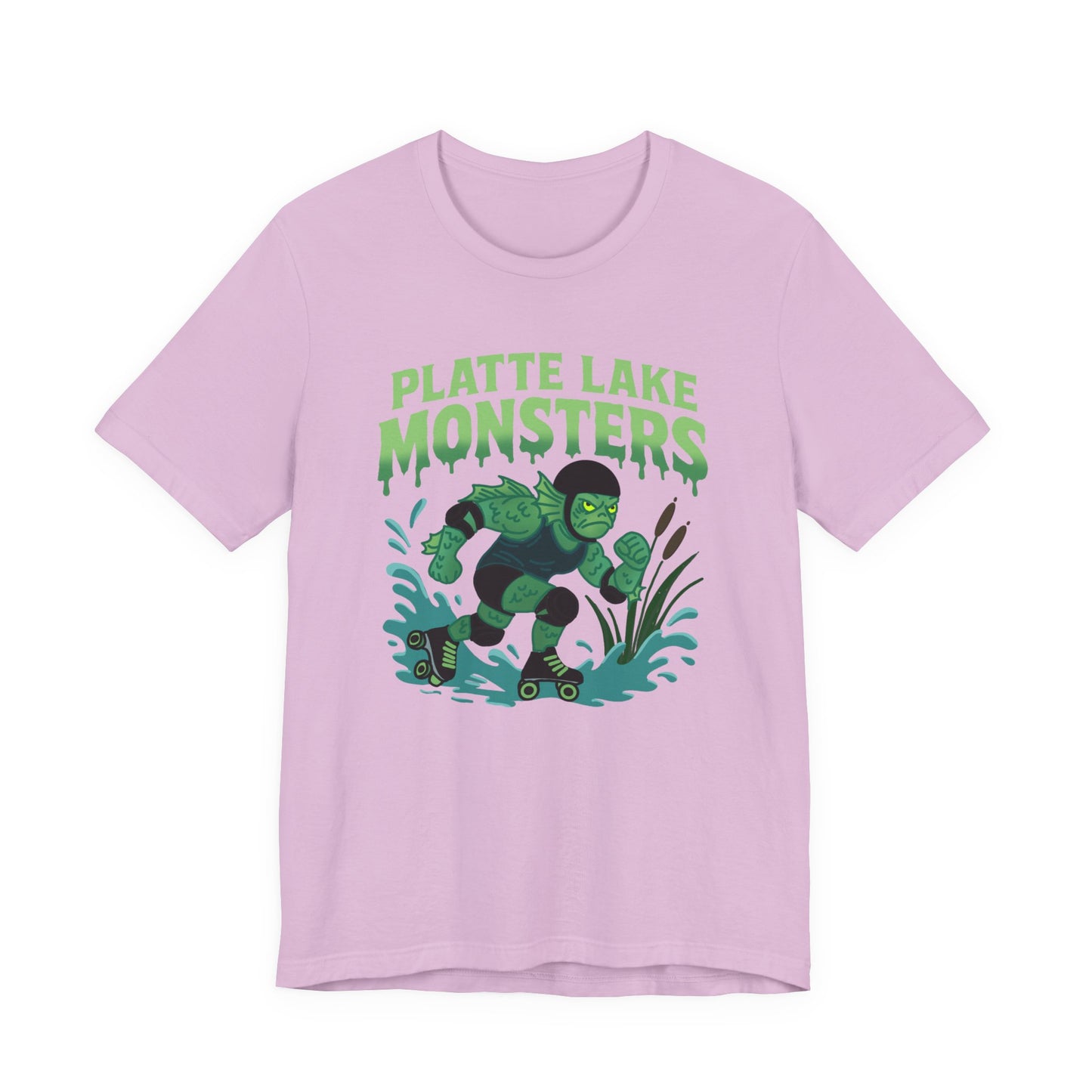 Unisex Tee - Platte Lake Monsters Roller Derby Mascot T-Shirt