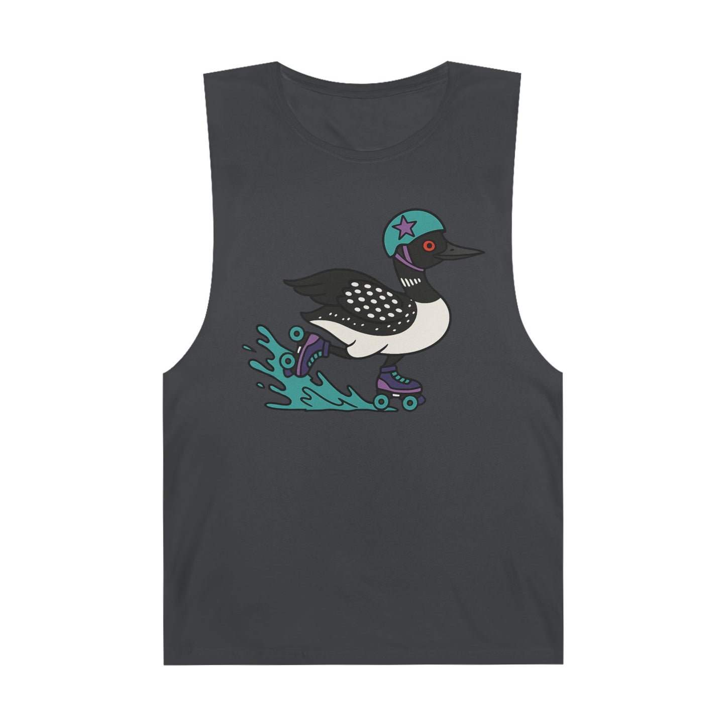 Tank Top featuring Roller Derby Playing Loon from Platte Lake Monsters Roller Derby
