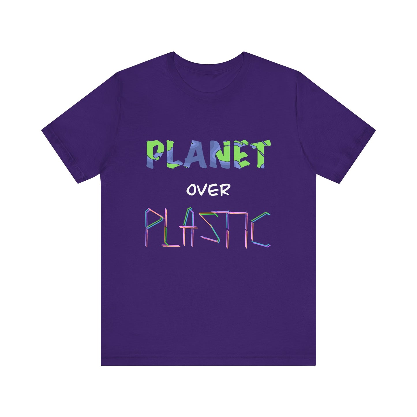 Planet Over Plastic Eco-Friendly Shirt, Planet Over Plastic Tee, Earth Day Gift, Environmental Awareness Clothing