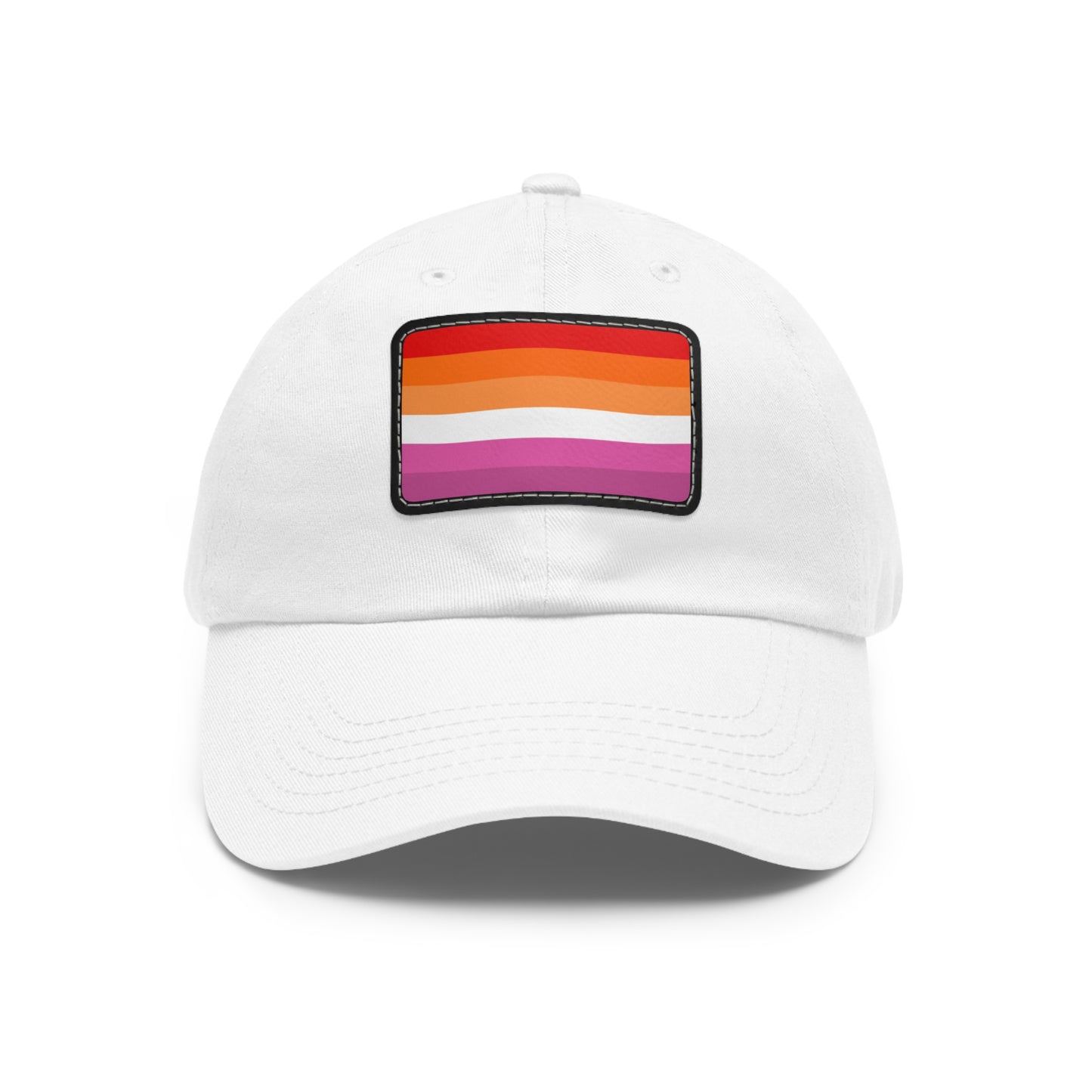 Lesbian Pride Dad Hat with Rainbow Leather Patch | Perfect for Pride, Casual Wear, Summer Outings, Gift for Him, Trendy Accessories