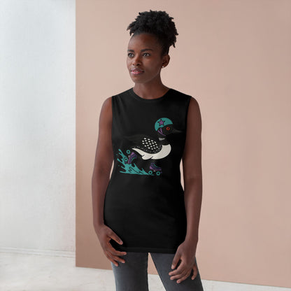 Tank Top featuring Roller Derby Playing Loon from Platte Lake Monsters Roller Derby