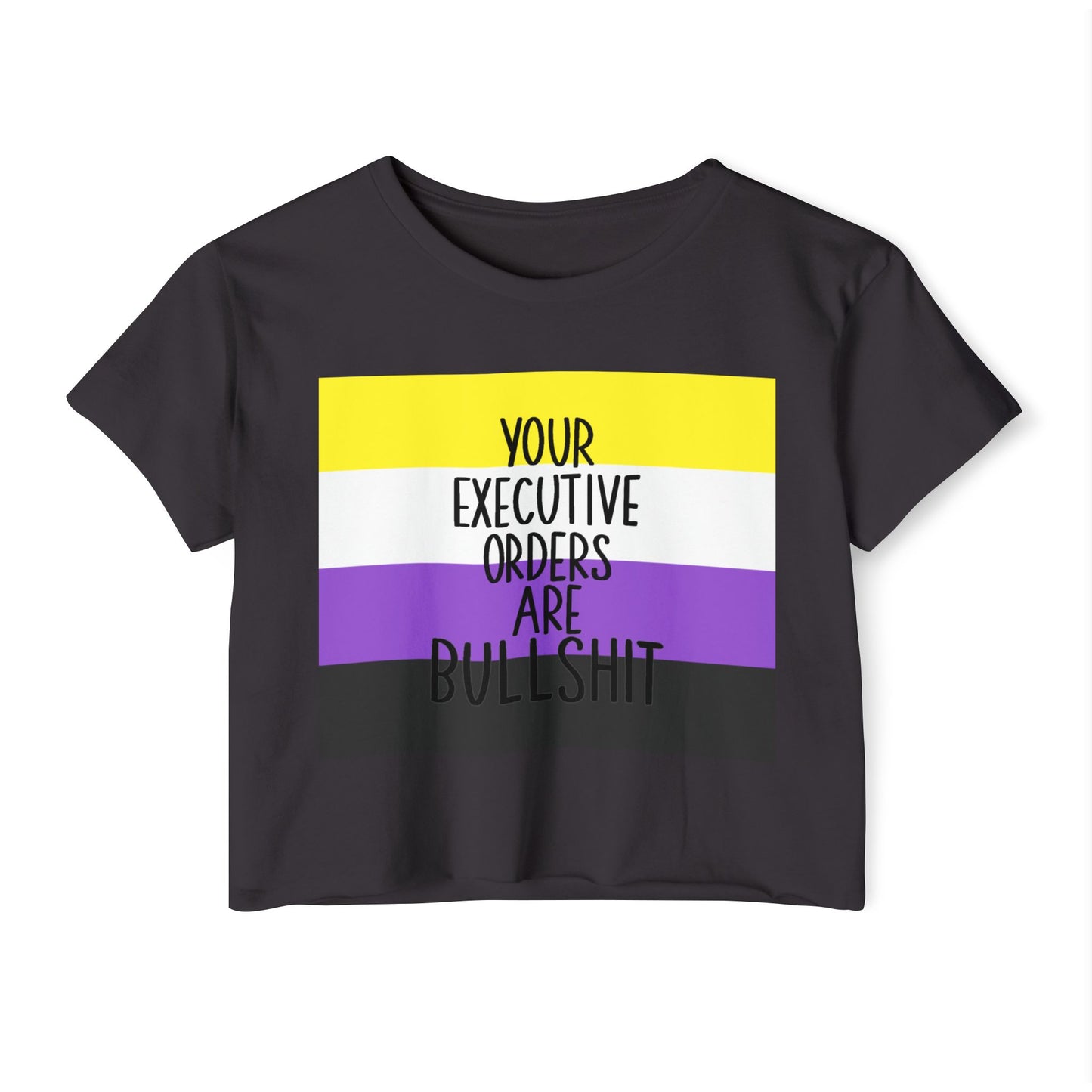 EO Bull Non Binary Crop Top, LGBTQ+ Pride Apparel, Summer Party Shirt, Casual Wear, Empowerment Clothing, Gift for Activists