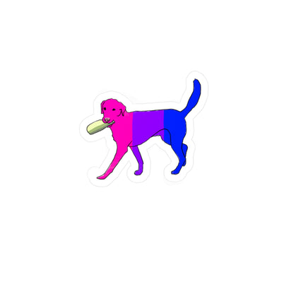 Bisexual Pride Zucchini Dog Kiss-Cut Vinyl Decals