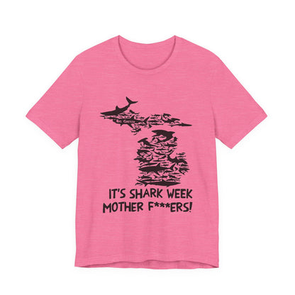 Whitmer Hot Mic Shark Week Unisex Tee, Fun Shark T-Shirt, Perfect for Summer, Shark Lover Gift, Funny Beach Apparel