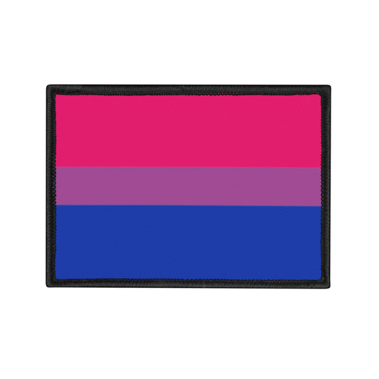 Pride Iron-On Patch, Bi Pride Flag Patch, Rainbow Pride Accessories, Denim Jacket Patch, LGBTQ+ Support Patch