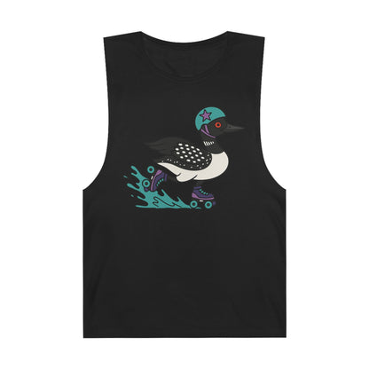 Tank Top featuring Roller Derby Playing Loon from Platte Lake Monsters Roller Derby