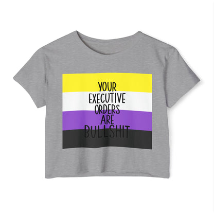 EO Bull Non Binary Crop Top, LGBTQ+ Pride Apparel, Summer Party Shirt, Casual Wear, Empowerment Clothing, Gift for Activists