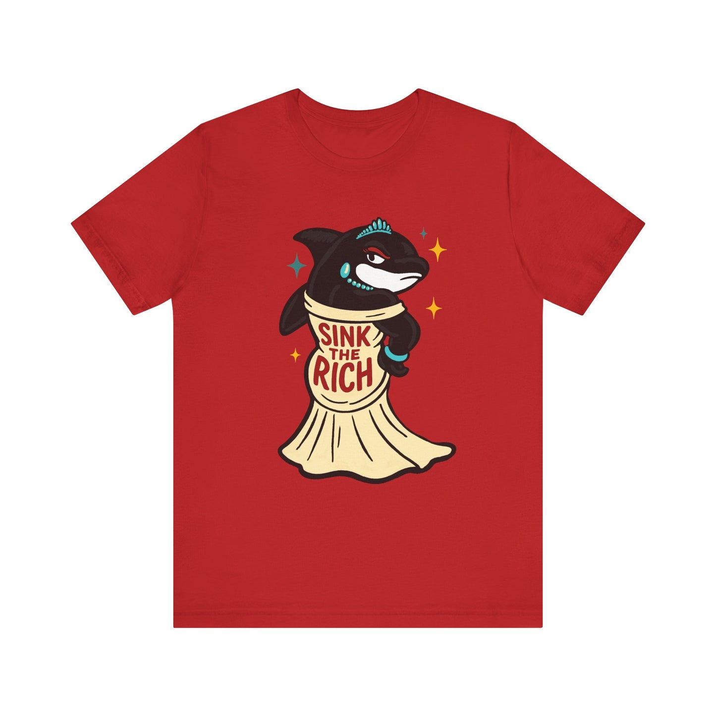 AOC Orca- Sink the Rich Design, Unisex Casual Wear, Perfect for Activists, Humor Gift, Everyday Style