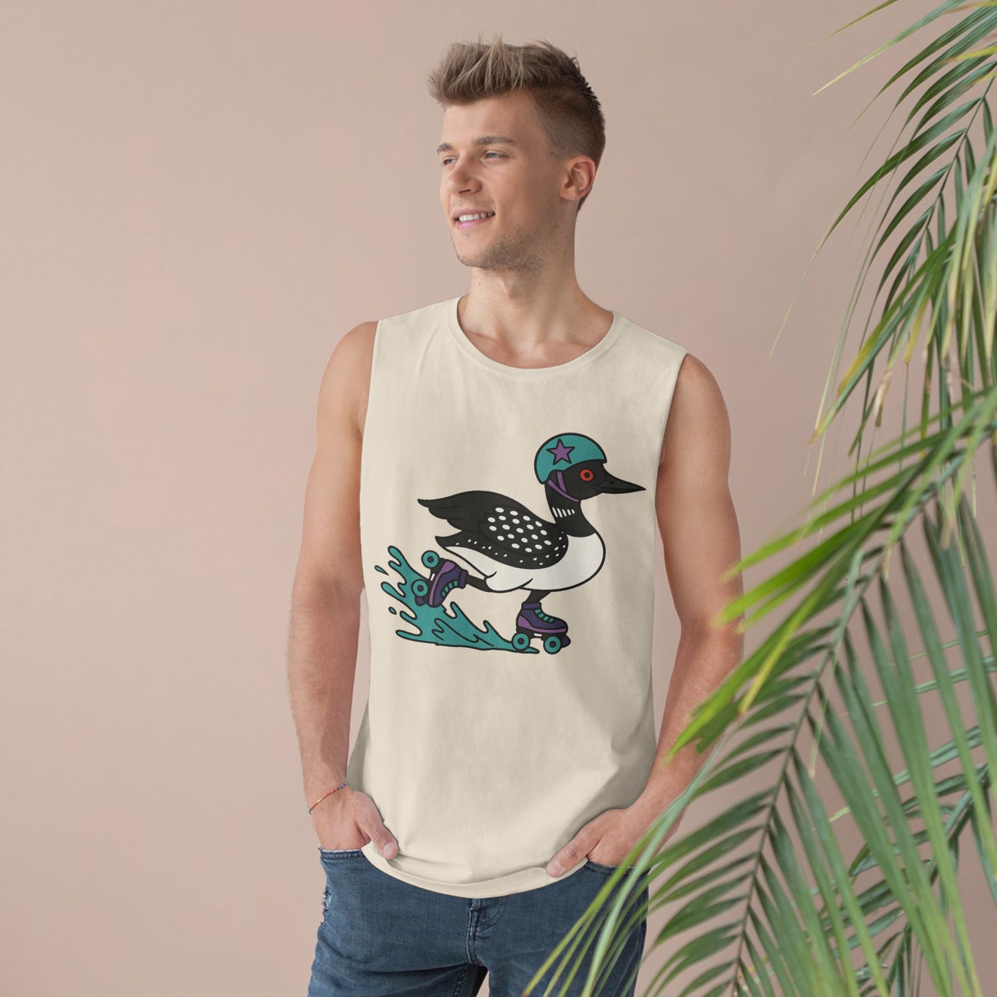 Tank Top featuring Roller Derby Playing Loon from Platte Lake Monsters Roller Derby