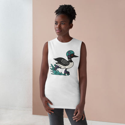 Tank Top featuring Roller Derby Playing Loon from Platte Lake Monsters Roller Derby