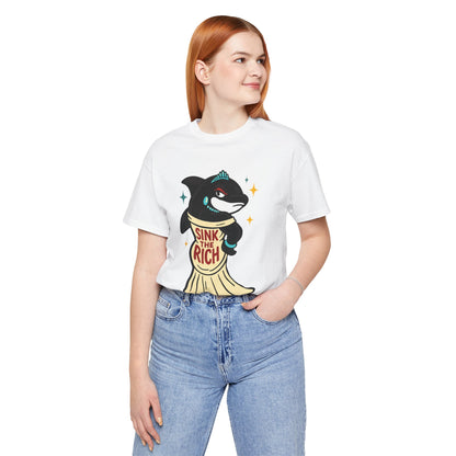 AOC Orca- Sink the Rich Design, Unisex Casual Wear, Perfect for Activists, Humor Gift, Everyday Style