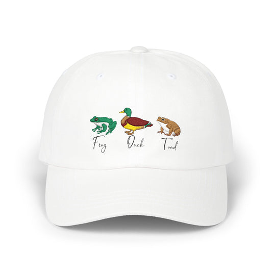 Subtle Anti Trump FDT- Frog Duck Toad Classic Dad Cap, Casual Baseball Hat, Unique Gift for Nature Lovers, Outdoor Sun Protection