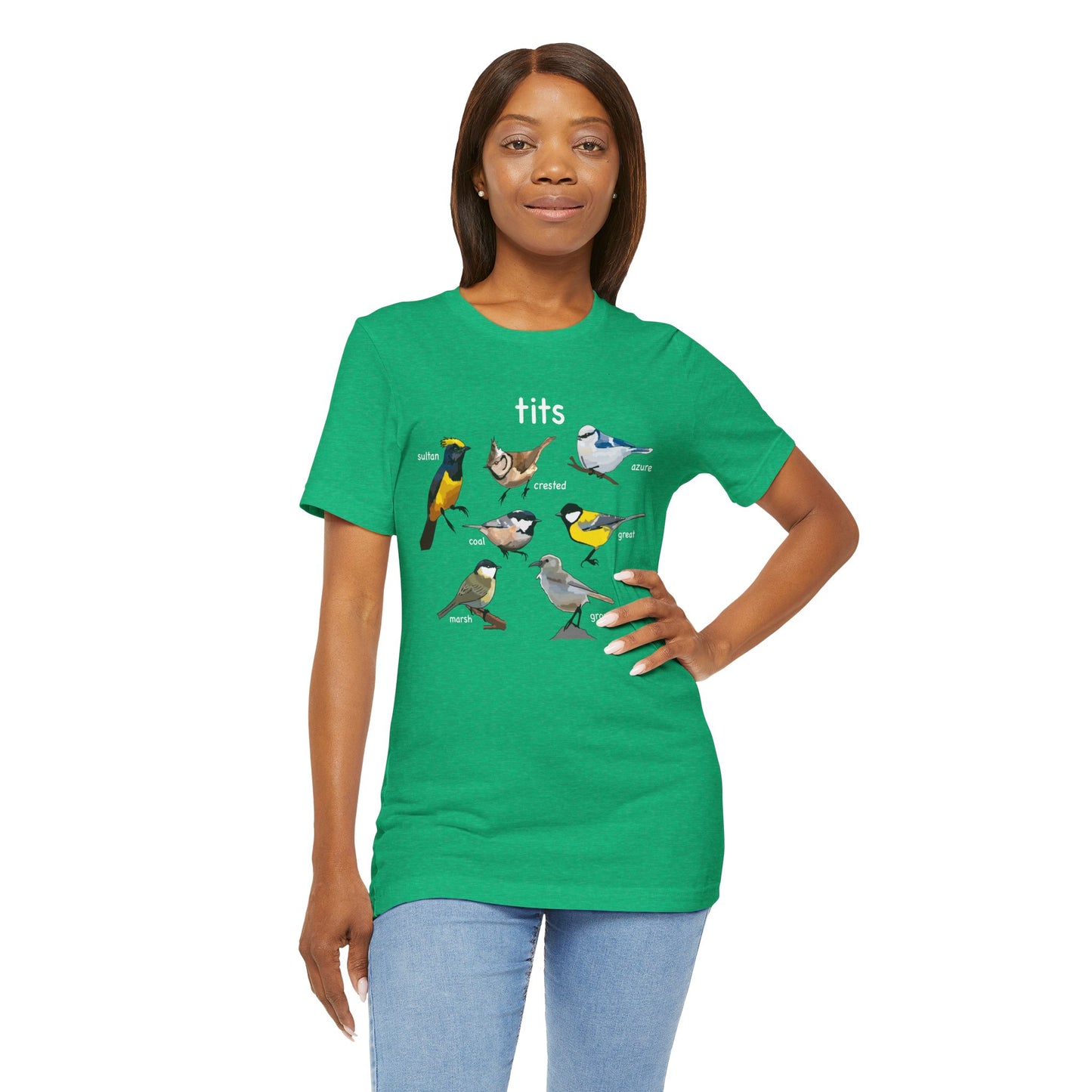 Bird Lover Tee Tits with Vintage Bird Illustrations, Nature Enthusiast Shirt, Gift for Birdwatchers, Eco-Friendly Fashion, Cute Graphic Tee,