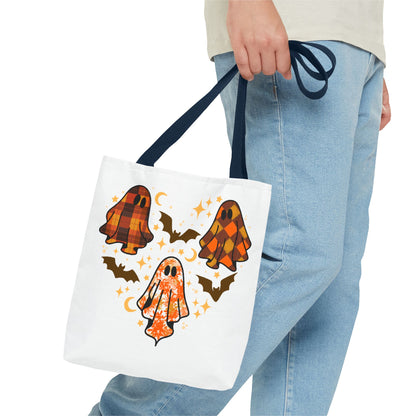 Spooky Ghost Tote Bag, Halloween Bags, Trick or Treat, Seasonal Tote, Autumn Accessories, Gift for Halloween Lovers
