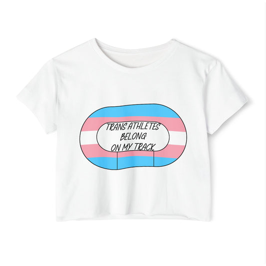 Trans Derby Athletes Crop Top - Pride, LGBTQ+ Equality, Festival Wear, Casual Style, Summer Vibes, Sports Appreciation