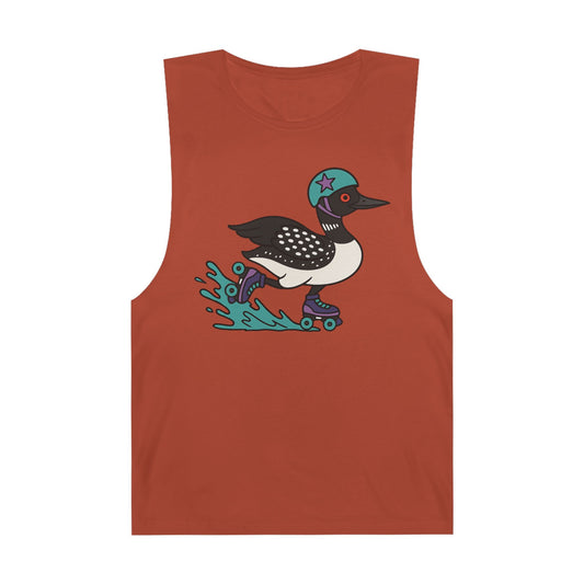 Tank Top featuring Roller Derby Playing Loon from Platte Lake Monsters Roller Derby