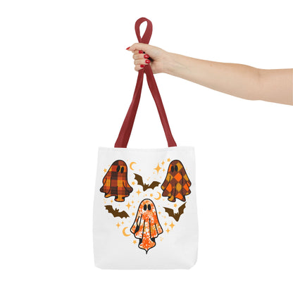 Spooky Ghost Tote Bag, Halloween Bags, Trick or Treat, Seasonal Tote, Autumn Accessories, Gift for Halloween Lovers