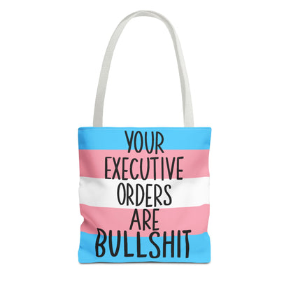 Trans Bold Statement Tote Bag | Fun & Activist Fashion | LGBTQ+ Pride, Gift for Friends, Everyday Use, Shopping, Eco-Friendly Bag, Statement