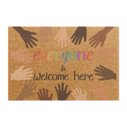 Inclusive Welcome Doormat, Colorful Entry Rug, Family Home Decor, Housewarming Gift, All Are Welcome Mat