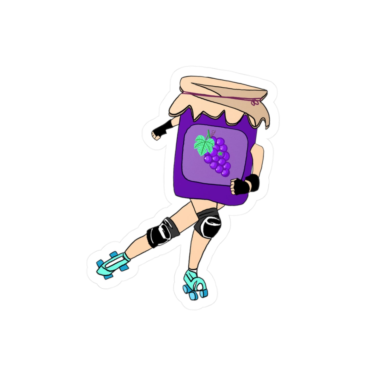 Grape Jammer Roller Derby Sticker