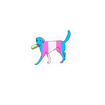 Trans Pride Zucchini Dog Kiss-Cut Vinyl Decals