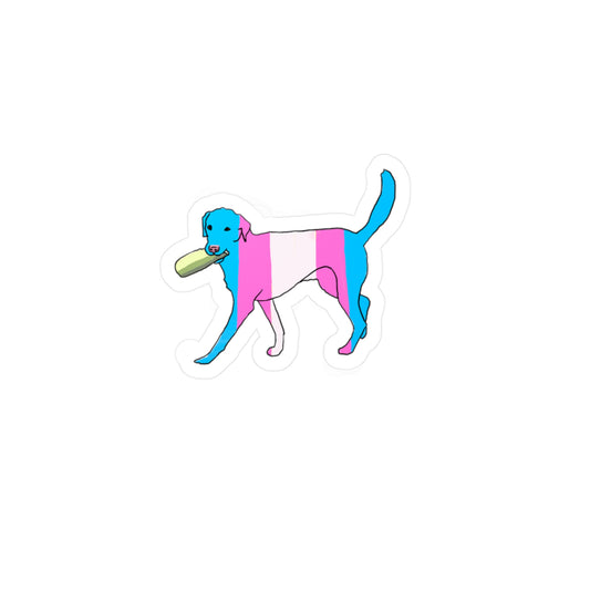 Trans Pride Zucchini Dog Kiss-Cut Vinyl Decals
