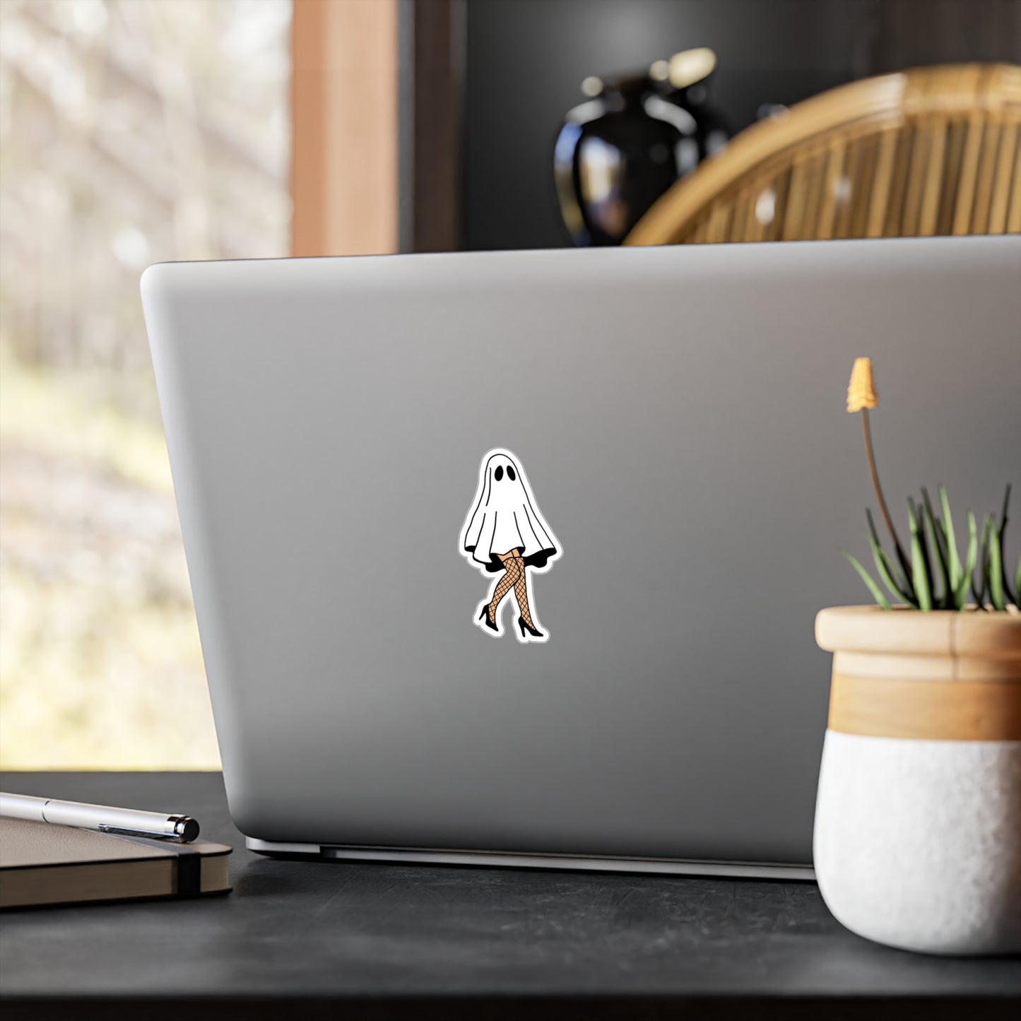 Playful Ghost Kiss-Cut Vinyl Decals | Fun Halloween Stickers for Home Decor, Laptop, Water Bottles, and Parties