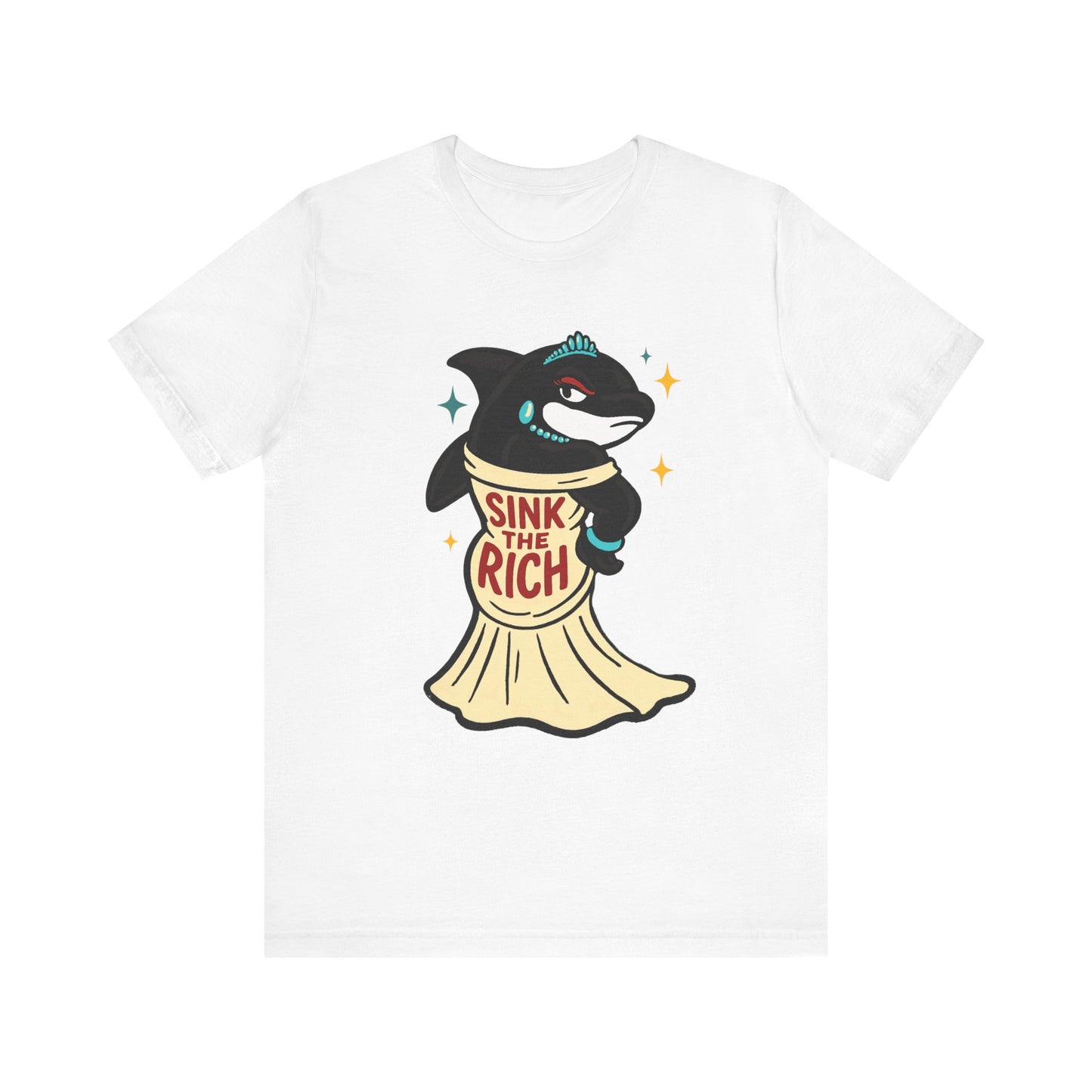 AOC Orca- Sink the Rich Design, Unisex Casual Wear, Perfect for Activists, Humor Gift, Everyday Style