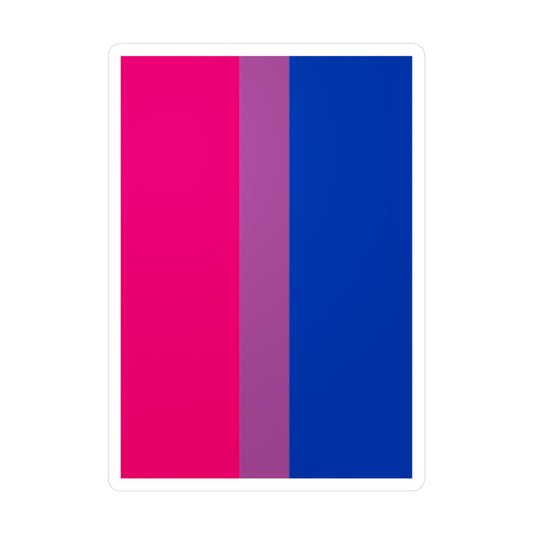 Vibrant Bisexual Color Kiss-Cut Vinyl Decals, Perfect for Pride Celebrations, Laptop Stickers, Home Decor, Gifts, Affirmation Items