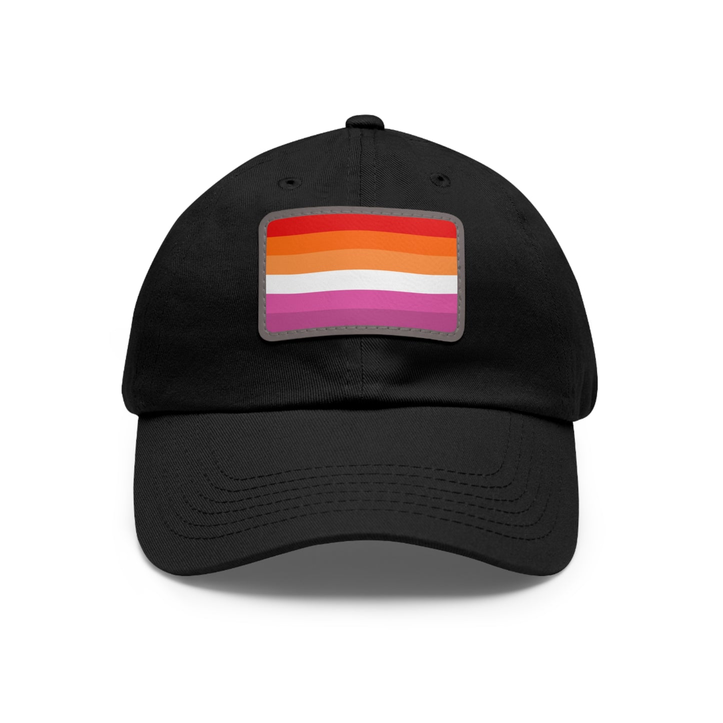 Lesbian Pride Dad Hat with Rainbow Leather Patch | Perfect for Pride, Casual Wear, Summer Outings, Gift for Him, Trendy Accessories