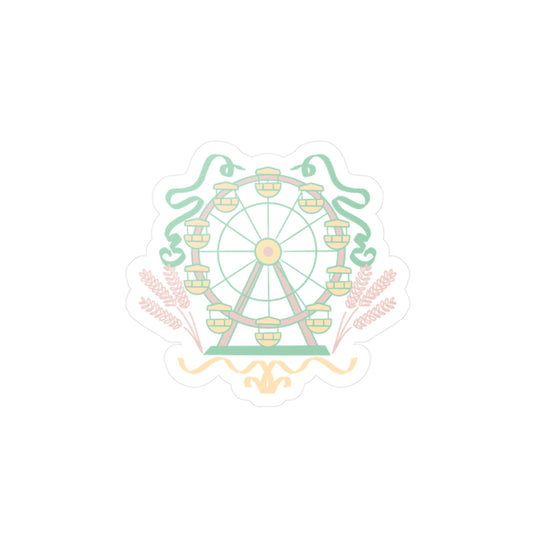 Vinyl Decal Sticker - Whimsical Pastel Ferris Wheel