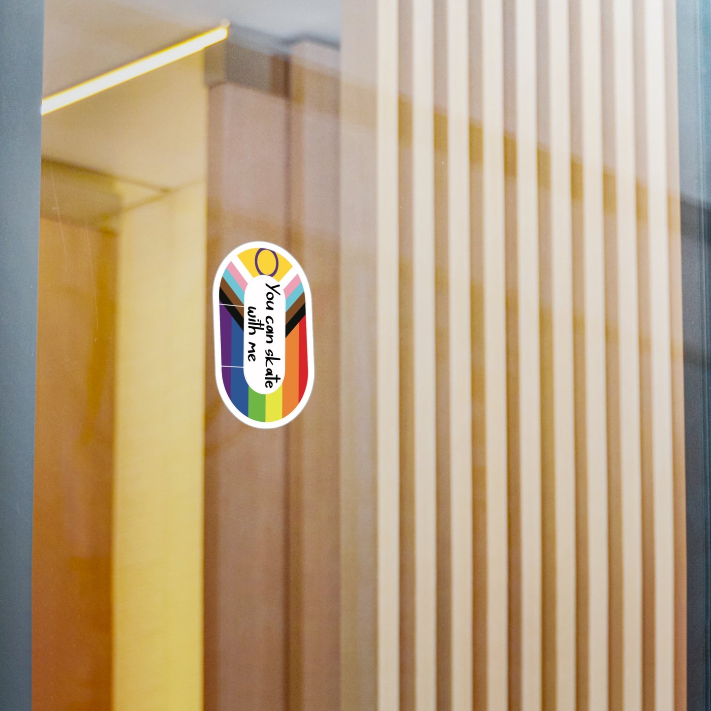 Inclusive Roller Derby Kiss-Cut Vinyl Decals, LGBTQ+ Pride Stickers, Colorful Wall Art, Fun Decals for Kids, Gifts for Skaters