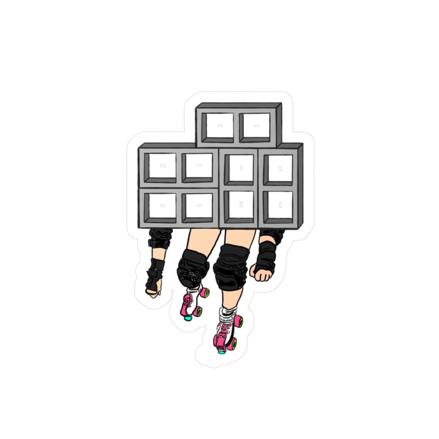 Blocker -Cinder Blocks Kiss-Cut Vinyl Decals