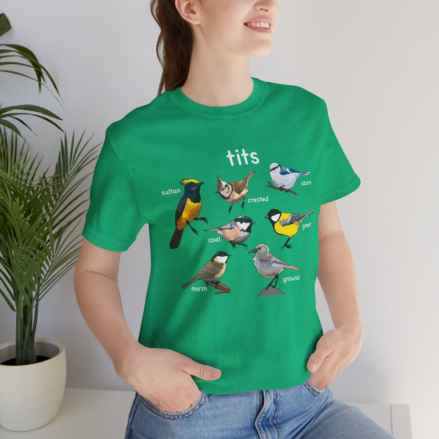 Bird Lover Tee Tits with Vintage Bird Illustrations, Nature Enthusiast Shirt, Gift for Birdwatchers, Eco-Friendly Fashion, Cute Graphic Tee,