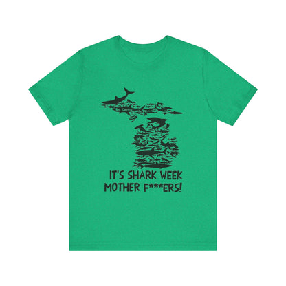 Whitmer Hot Mic Shark Week Unisex Tee, Fun Shark T-Shirt, Perfect for Summer, Shark Lover Gift, Funny Beach Apparel