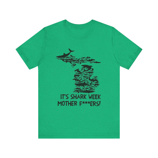 Whitmer Hot Mic Shark Week Unisex Tee, Fun Shark T-Shirt, Perfect for Summer, Shark Lover Gift, Funny Beach Apparel