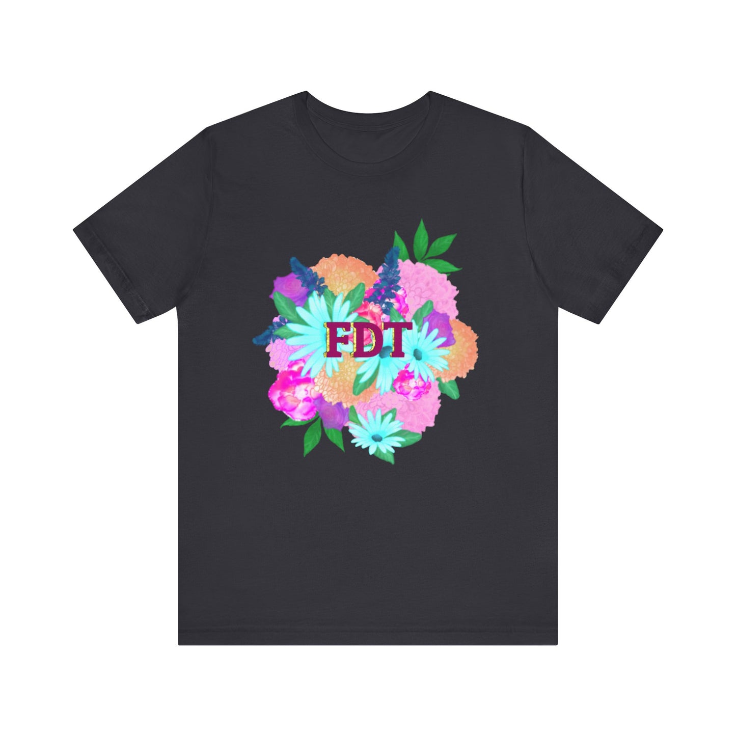 Floral FDT Unisex Tee | Vibrant Summer Shirt, Stylish Casual Wear, Gift for Her, Birthday Tee, Floral Graphic Tee