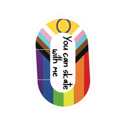 Inclusive Roller Derby Kiss-Cut Vinyl Decals, LGBTQ+ Pride Stickers, Colorful Wall Art, Fun Decals for Kids, Gifts for Skaters