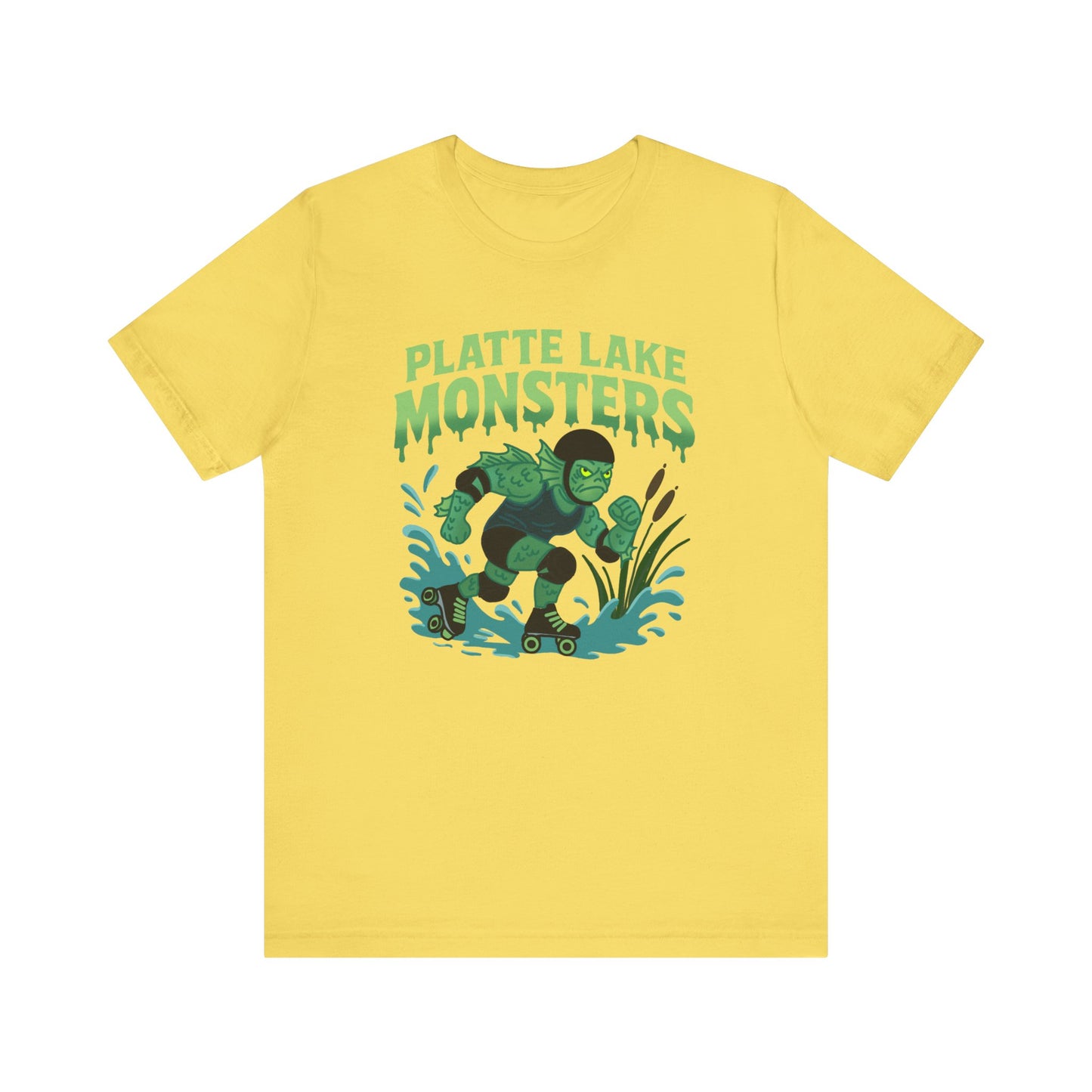 Unisex Tee - Platte Lake Monsters Roller Derby Mascot T-Shirt