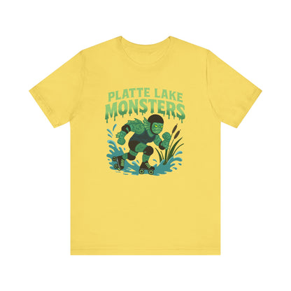 Unisex Tee - Platte Lake Monsters Roller Derby Mascot T-Shirt