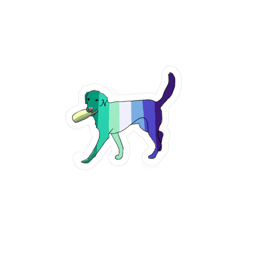 Gay Men Pride Zucchini Dog Kiss-Cut Vinyl Decals