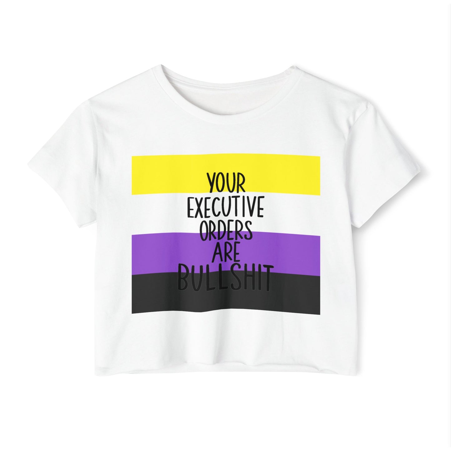EO Bull Non Binary Crop Top, LGBTQ+ Pride Apparel, Summer Party Shirt, Casual Wear, Empowerment Clothing, Gift for Activists