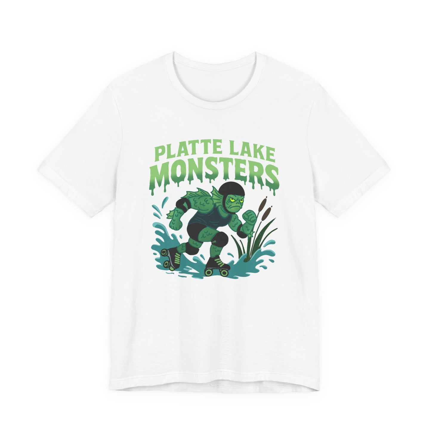 Unisex Tee - Platte Lake Monsters Roller Derby Mascot T-Shirt