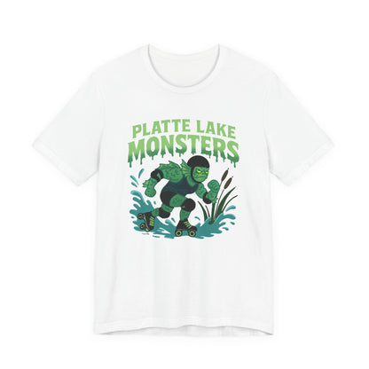 Unisex Tee - Platte Lake Monsters Roller Derby Mascot T-Shirt