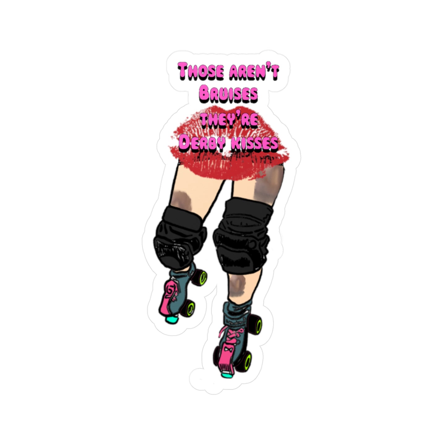 Derby Kisses Kiss-Cut Vinyl Decals