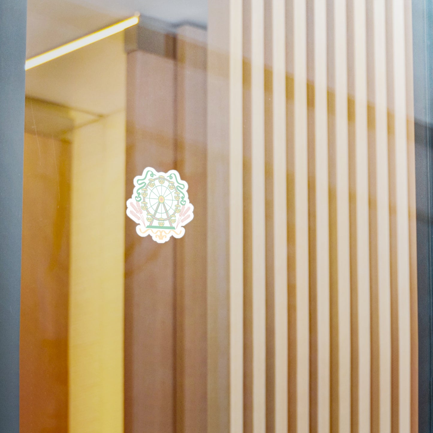 Vinyl Decal Sticker - Whimsical Pastel Ferris Wheel