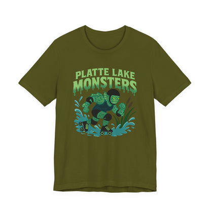 Unisex Tee - Platte Lake Monsters Roller Derby Mascot T-Shirt