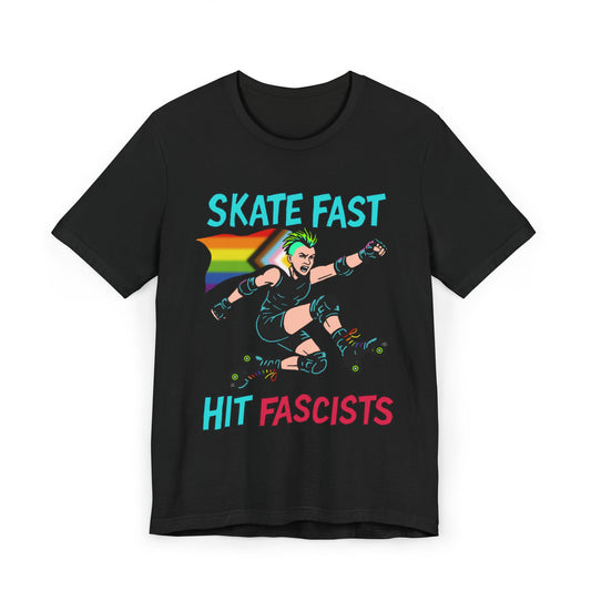 Punk Rebel T-Shirt - Skate Hard Hit Fascists