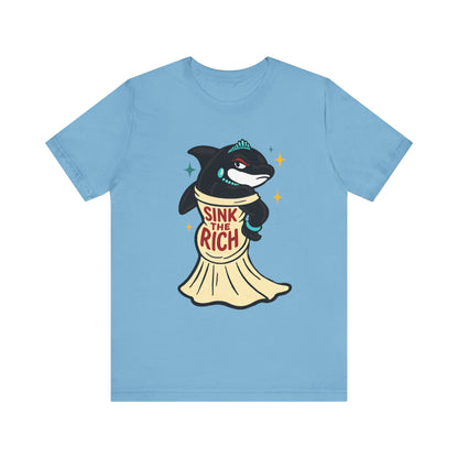 AOC Orca- Sink the Rich Design, Unisex Casual Wear, Perfect for Activists, Humor Gift, Everyday Style